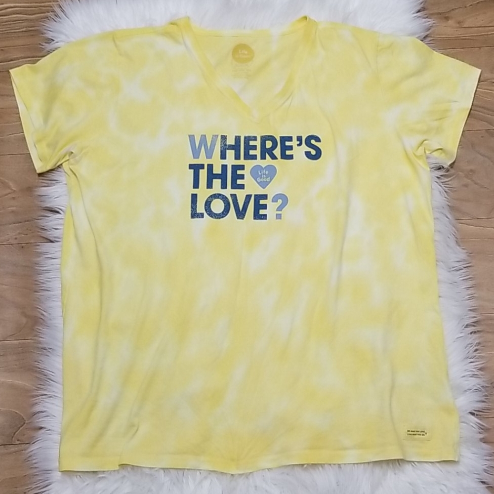 NEW| Life Is Good | Where's The Love | Tie Dye Tee - Picture 3 of 11